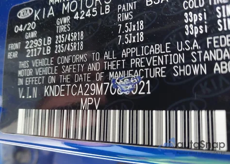 2021 Kia Seltos Sx Turbo from USA, damaged, VIN KNDETCA29M7083021